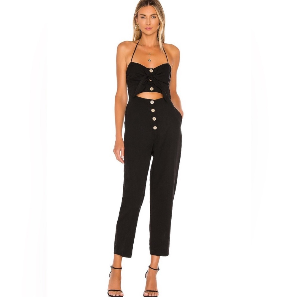 MAJORELLE Black Cutout Jumpsuit